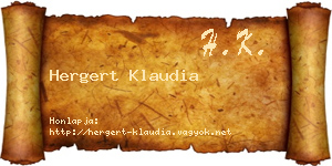 Hergert Klaudia névjegykártya