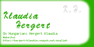 klaudia hergert business card